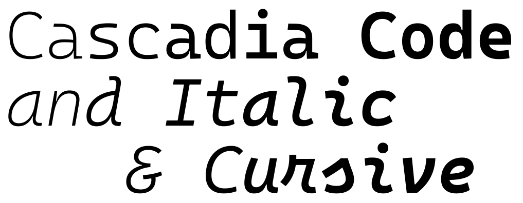 Cascadia code font