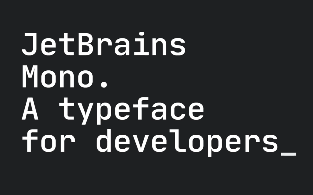 Jetbrain mono font